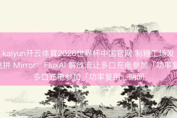 kaiyun开云体育2026世界杯中国官网 制糖工场发布 AI 小电拼 Mirror:FluxAI 解放流让多口充电参加「功率复用」期间